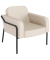 Sessel MEDSO L Rund creme schwarz Kunstleder