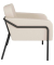 Sessel MEDSO L Rund creme schwarz Kunstleder