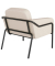Sessel MEDSO L Rund creme schwarz Kunstleder