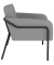 Sessel MEDSO L Rund grau schwarz Kunststoff