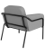 Sessel MEDSO L Rund grau schwarz Kunststoff