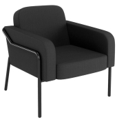 Sessel MEDSO L Rund anthrazit schwarz Kunststoff