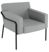 Sessel MEDSO L grau schwarz Stoff