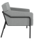 Sessel MEDSO L grau schwarz Stoff
