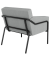 Sessel MEDSO L grau schwarz Stoff