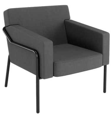 Sessel MEDSO L anthrazit schwarz Stoff