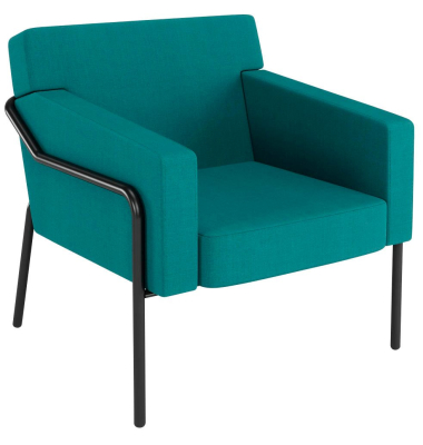 Sessel MEDSO L blau schwarz Stoff