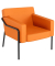 Sessel MEDSO L orange schwarz Kunstleder