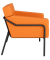Sessel MEDSO L orange schwarz Kunstleder