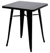 Beistelltisch URBAN Outdoor, 73cm (H), 60x60cm (BxT), quadratisch, schwarz / schwarz