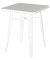 Beistelltisch URBAN Outdoor, 73cm (H), 60x60cm (BxT), quadratisch, wei&szlig; / wei&szlig;