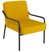 Sessel MEDSO M gelb schwarz Kunstleder
