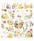 Aufkleber Happy Easter verschiedene Motive