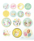 Aufkleber Happy Easter verschiedene Motive