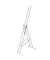 Multifunktionsleiter 11109 nivello, 3x 11 Stufen, silber, Aluminium