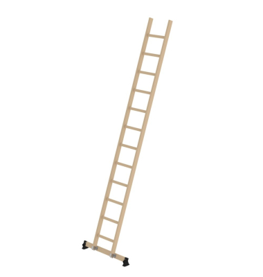 Anlegeleiter Holz 33117 nivello-Traverse 12Sprossen