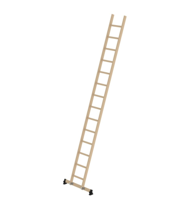 Anlegeleiter 33118 nivello, 1x 14 Stufen, braun, Holz