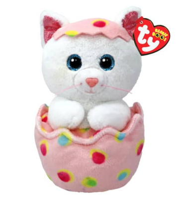 Plüschfigur Katze in Ei Giggles rosa