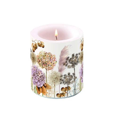 Kerze 19318690 Blumen bunt 10x10cm 