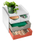 Schubladenbox TERRA NOVA  weiß, sand, terracotta 1032112391, mit 4 Schubladen