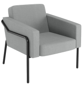 Sessel MEDSO L grau schwarz Stoff
