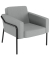 Sessel MEDSO L grau schwarz Stoff