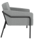 Sessel MEDSO L grau schwarz Stoff