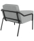 Sessel MEDSO L grau schwarz Stoff