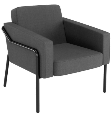 Sessel MEDSO L anthrazit schwarz Stoff