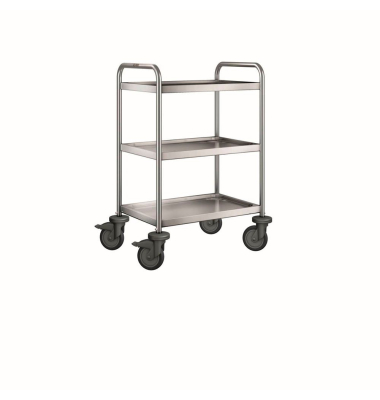 Servierwagen SW 6 x 4-3 silber 50,0 x 70,0 x 95,0 cm