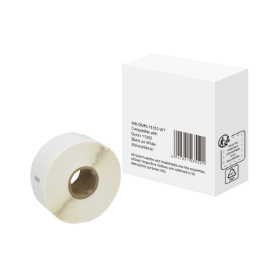 Etikett wie Dymo 11352 25x54mm sw auf ws 500St