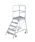 Podestleiter 50105, 1x 5 Stufen, silber, Aluminium