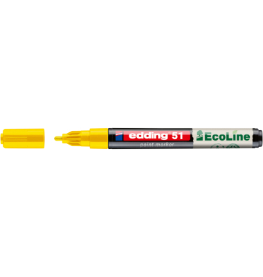 Lackmarker 51 EcoLine, 4-51-005, gelb, 1-2mm Rundspitze