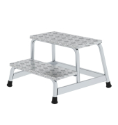 Podestleiter 50008, 1x 2 Stufen, silber, Aluminium
