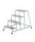 Podestleiter 50010, 1x 4 Stufen, silber, Aluminium