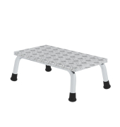 Podestleiter 50031, 1x 1 Stufe, silber, Aluminium