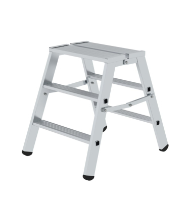 Trittleiter 50095, 2x  3 Stufen, silber, Aluminium