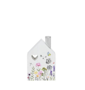 Deko Haus mit Vase bunt