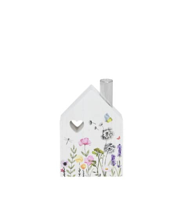 Deko Haus mit Vase bunt
