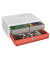 Schubladenbox TERRA NOVA  sand, terracotta 1090212391, DIN A4 quer mit 3 Schubladen