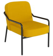 Sessel MEDSO M Rund gelb schwarz Kunststoff