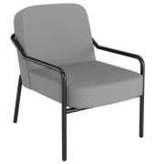 Sessel MEDSO M Rund grau schwarz Kunststoff