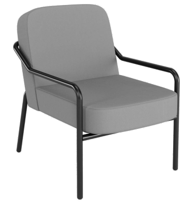 Sessel MEDSO M Rund grau schwarz Kunststoff