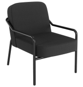 Sessel MEDSO M Rund anthrazit schwarz Kunststoff