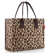 Einkaufstasche daily shopper leo macchiato DN 6048, 14 Liter, au&szlig;en 42x17x35cm, Polyester, braun, Leopardmuster