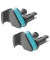 Besenhalter Flex schwarz, türkis 2 Pack