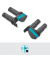 Besenhalter Flex schwarz, türkis 2 Pack