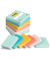 Haftnotizen 654-6-BEA, 76x76mm, farbig sortiert (mint/t&uuml;rkis/papayaorange/rosa), quadratisch