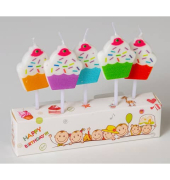 Geburtstagskerze 52896 Kuchen farbig sortiert 