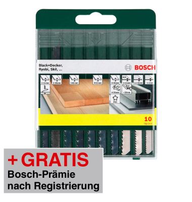 AKTION: BOSCH Stichsägeblätter-Set mit Prämie nach Registrierung